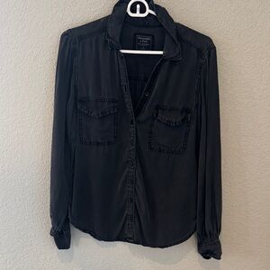 Abercrombie & Fitch Black Button Down Shirt